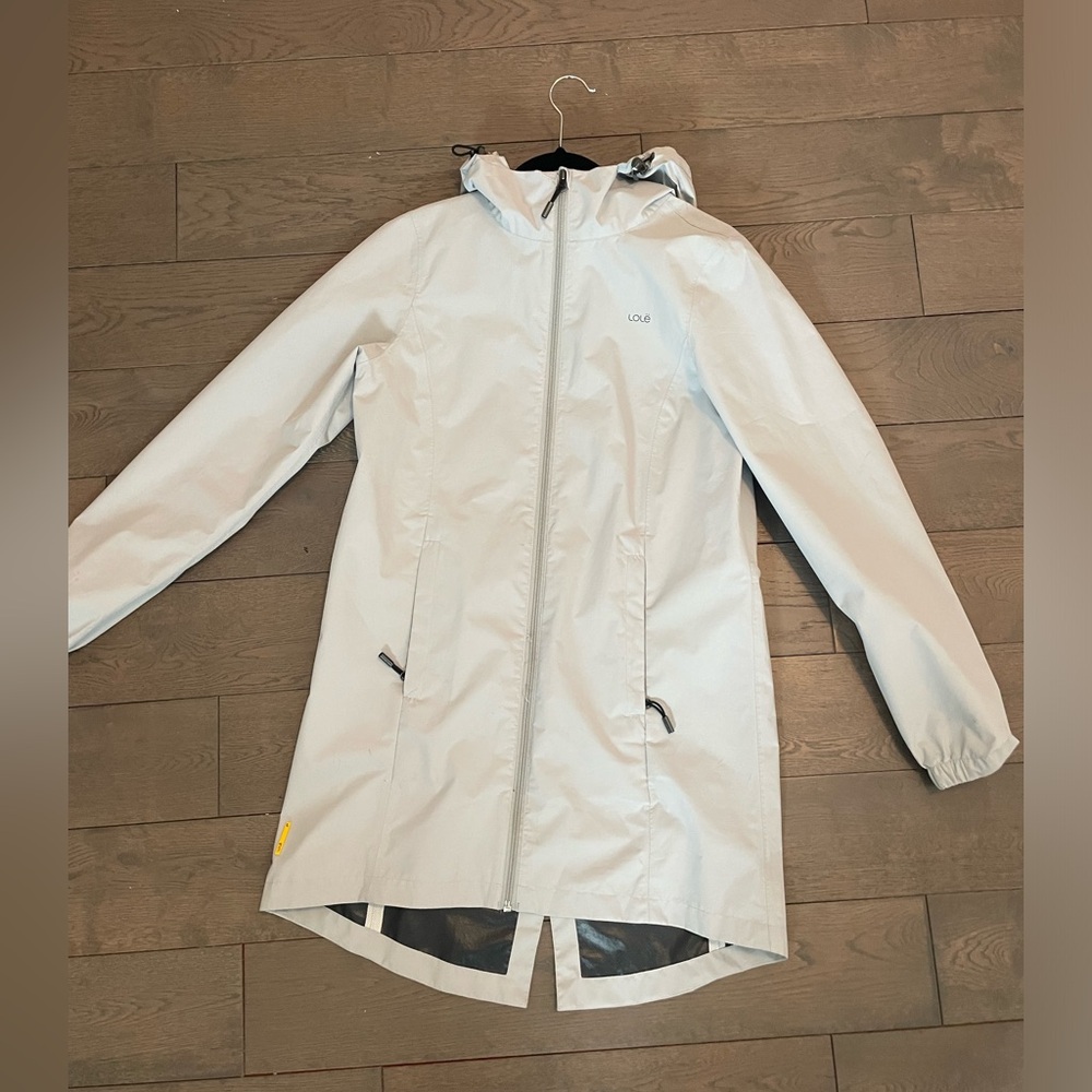 RAINS Light Grey Hooded Raincoat